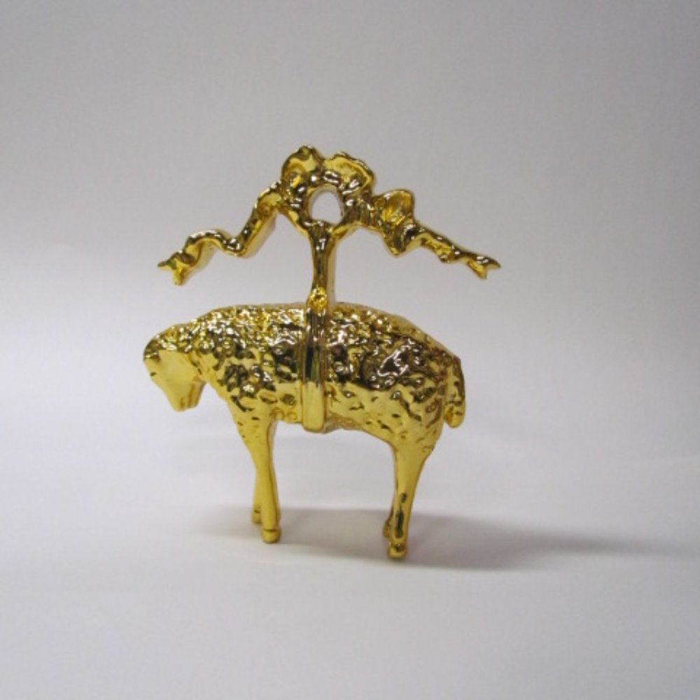 GOLDEN LAMB SHEEP Brooks Brothers Fleece Sheep Ornament